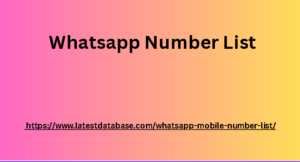  Whatsapp Number List