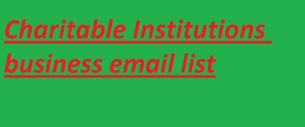 Charitable Institutions Email Marketing Data