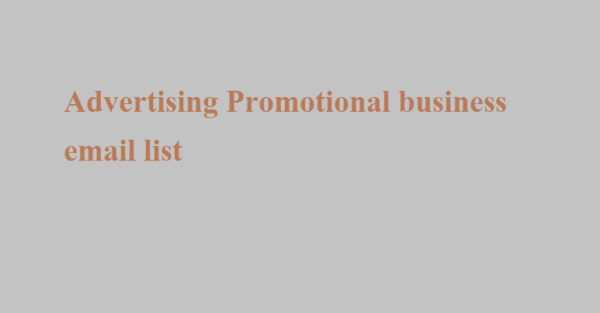 Advertising-Promotional Email Marketing Data