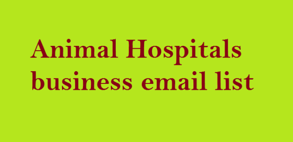 Animal Hospitals Email Marketing Data