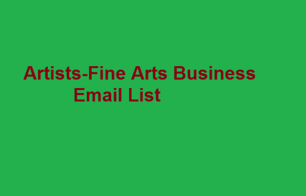 Artists Fine Arts Email Marketing Data