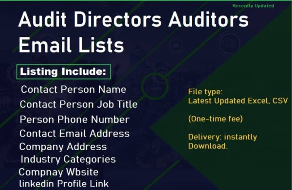 Audit Directors Auditors Email Marketing Datas Trial