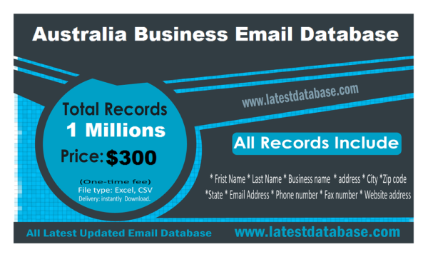 Australia Email Marketing Data