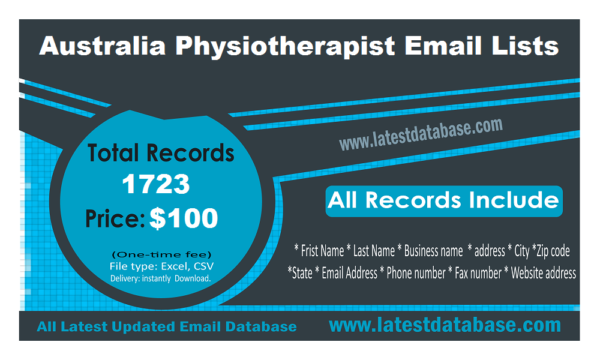 Australia Physiotherapist Email Marketing Datas