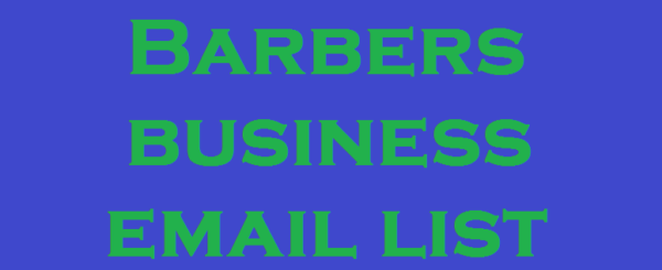 Barbers Email Marketing Data