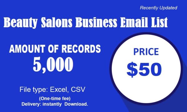 Beauty Salons Email Marketing Data