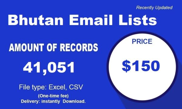 Bhutan Email Marketing Datas