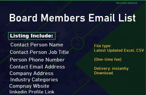 Board Members Email Marketing Data Trial