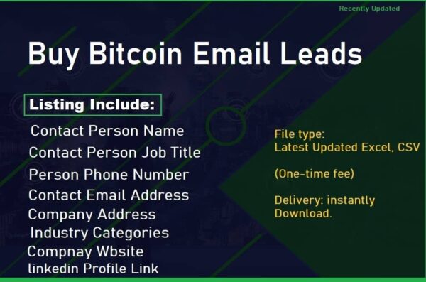 Buy Bitcoin Email Marketing Datas