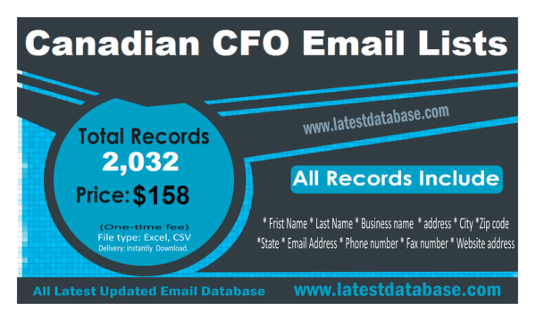 Canadian CFO Email Marketing Datas