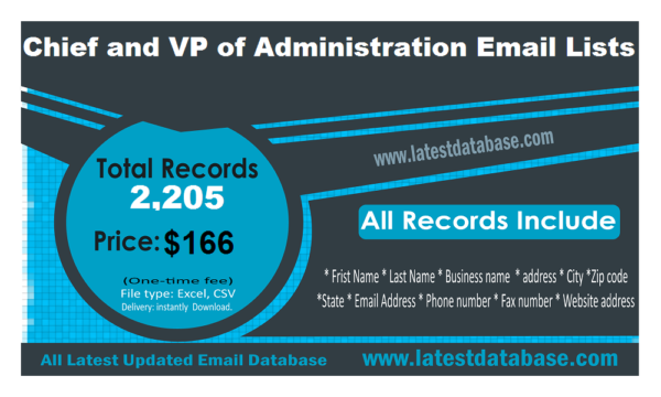 Chief and VP of Administration Email Marketing Datas