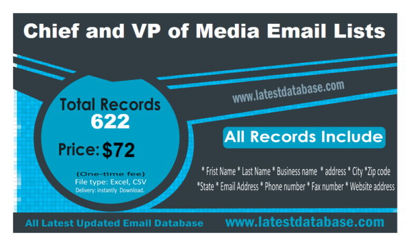 Chief and VP of Media Email Marketing Datas