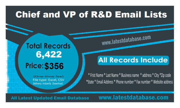 Chief and VP of R&D Email Marketing Datas