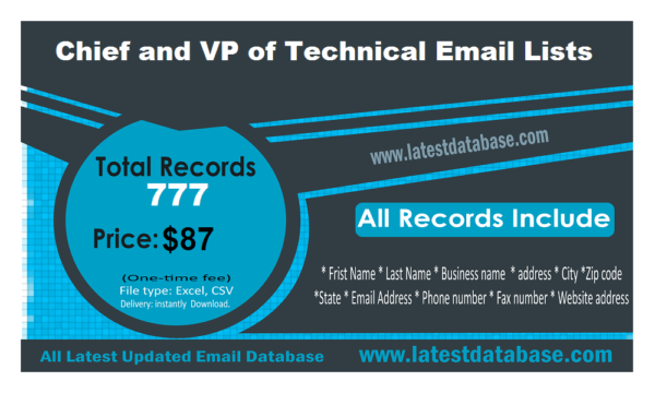 Chief and VP of Technical Email Marketing Datas