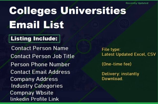 Colleges Universities Email Marketing Data