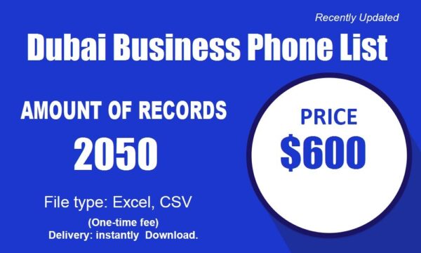 Dubai Business Phone Marketing Data