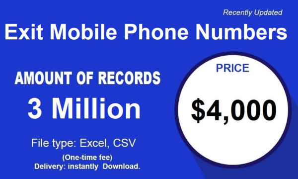 Exit Mobile Phone Marketing Datas 3 Million