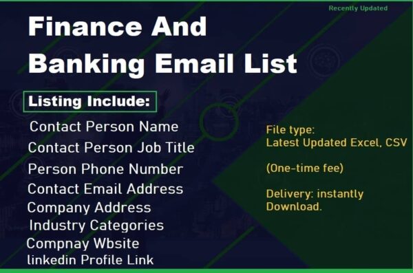 Finance And Banking Email Marketing Data