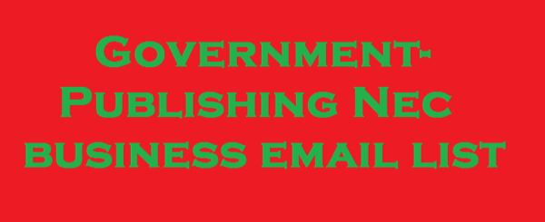 Government-Publishing Nec Email Marketing Data