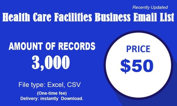 Health Care Facilities Email Marketing Data