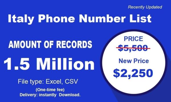 1 Million Italy Phone Marketing Data