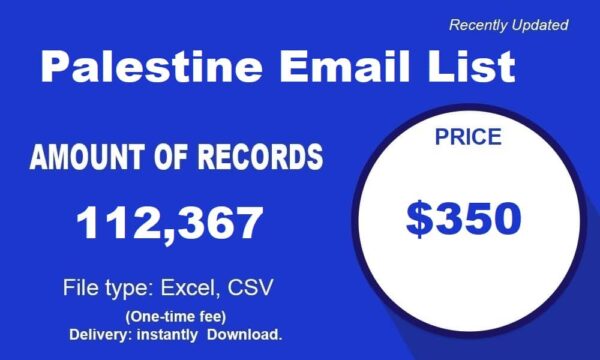 Palestine Email Marketing Data