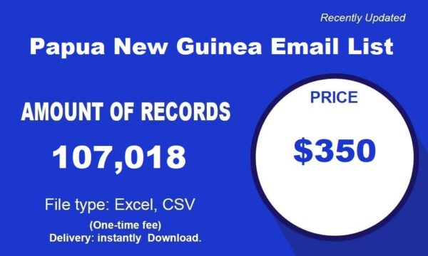 Papua New Guinea Email Marketing Data