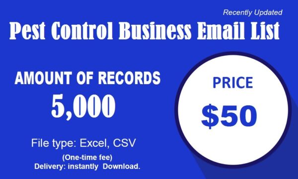 Pest Control Email Marketing Data