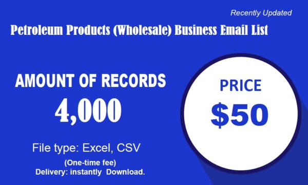 Petroleum Products (Wholesale) Email Marketing Data