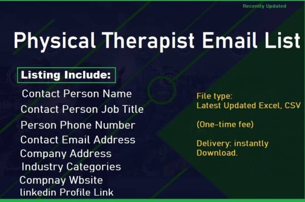 Physical Therapist Email Marketing Data