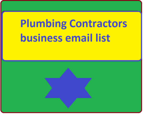 Plumbing Contractors Email Marketing Data