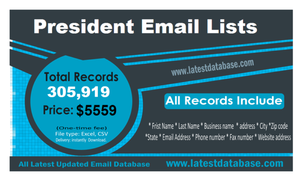 President Email Marketing Datas