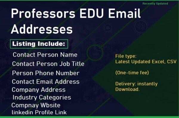 Professors EDU Email Marketing Dataes