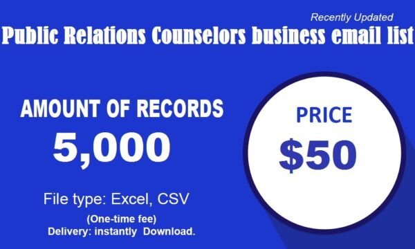 Public Relations Counselors Email Marketing Data