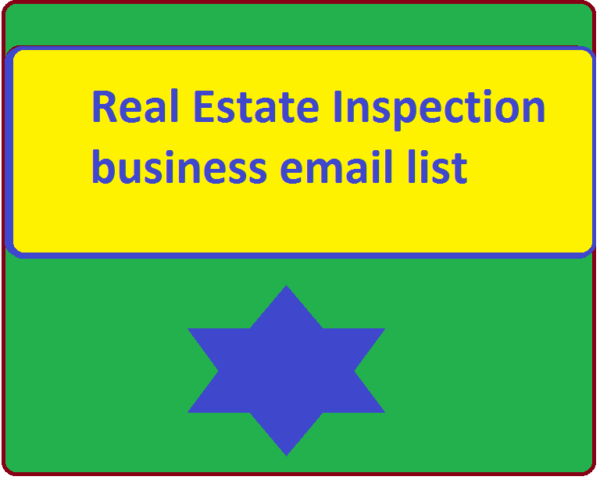 Real Estate Inspection Email Marketing Data