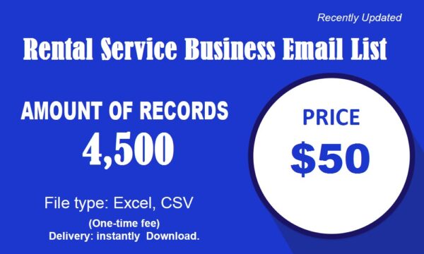 Rental Service Email Marketing Data