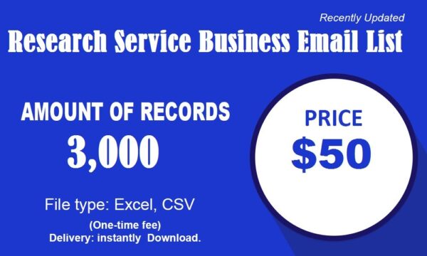 Research Service Email Marketing Data