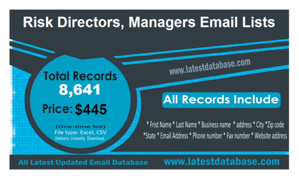 Risk Directors, Managers Email Marketing Datas