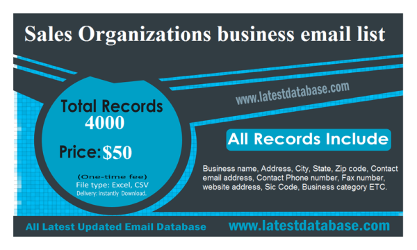 Sales Organizations Email Marketing Data