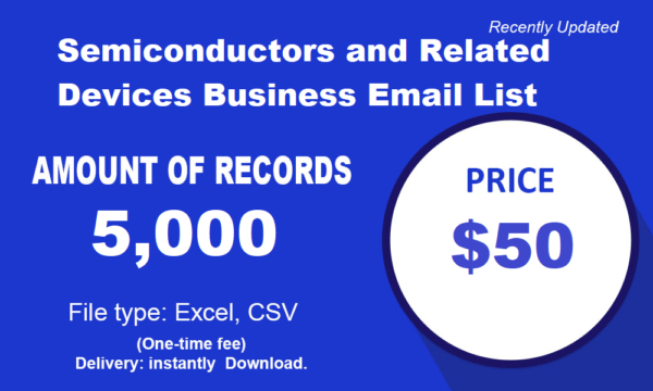 Semiconductors and Related Devices Email Marketing Data