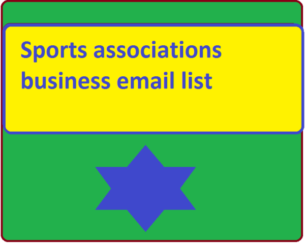 Sports associations Email Marketing Data