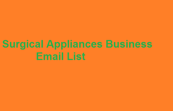 Surgical Appliances Email Marketing Data