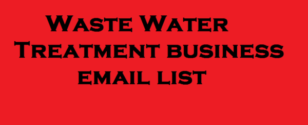 Waste Water Treatment Email Marketing Data